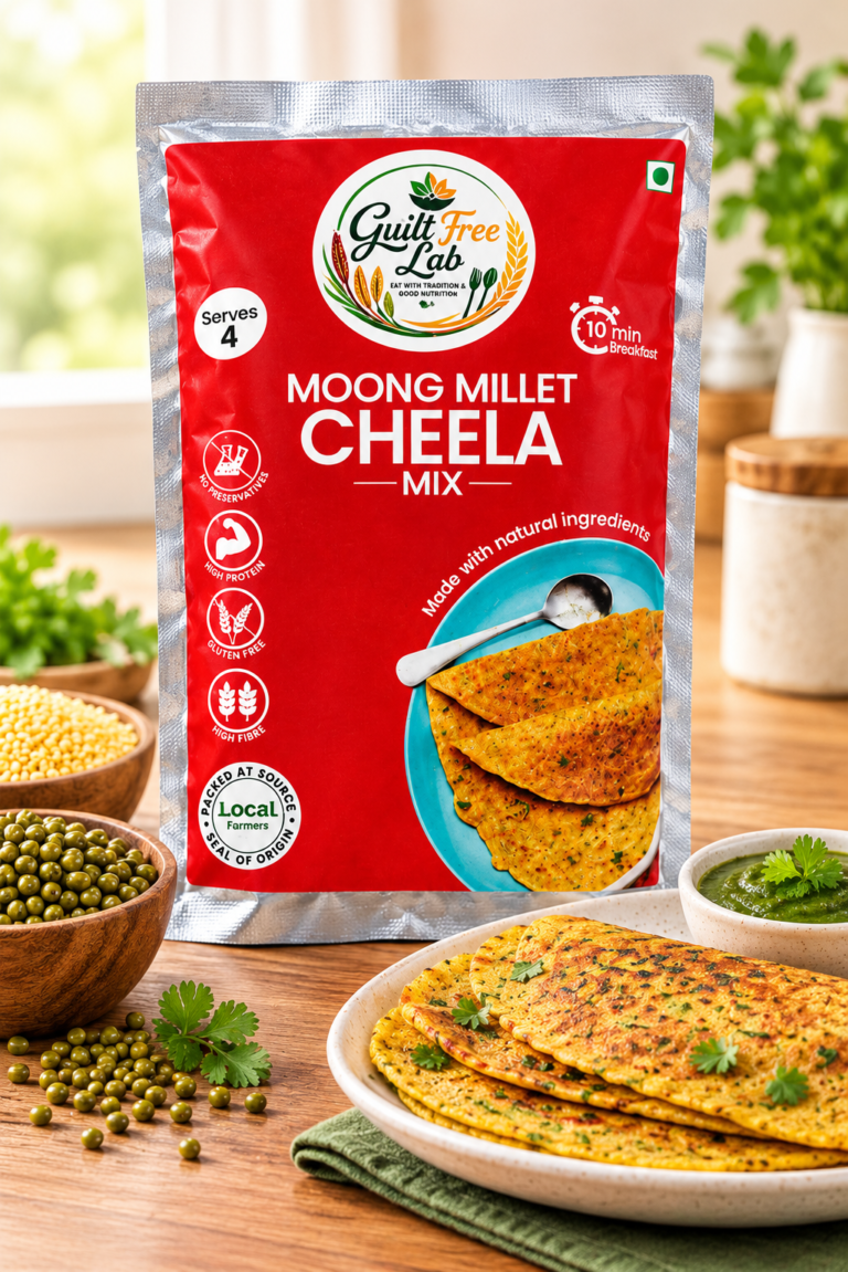 moong millet cheela breakfast display